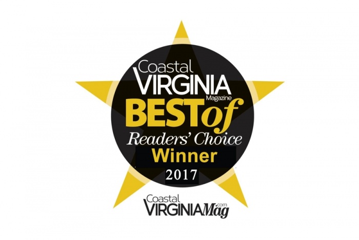 Coastal Virginia Magazine Best of Readers’ Choice Winner 2017