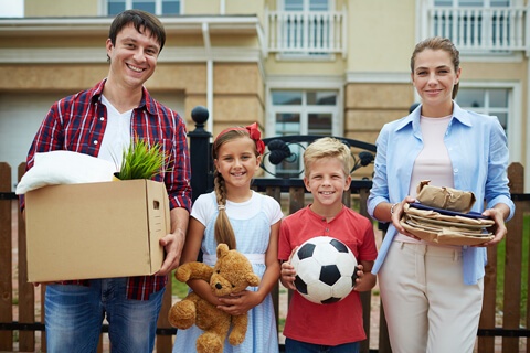 a family moves into a bigger house