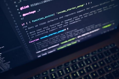 data on computer monitor