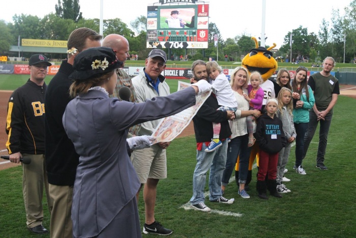 Utah Bees — onfield presentation with Chartway and Make-A-Wish