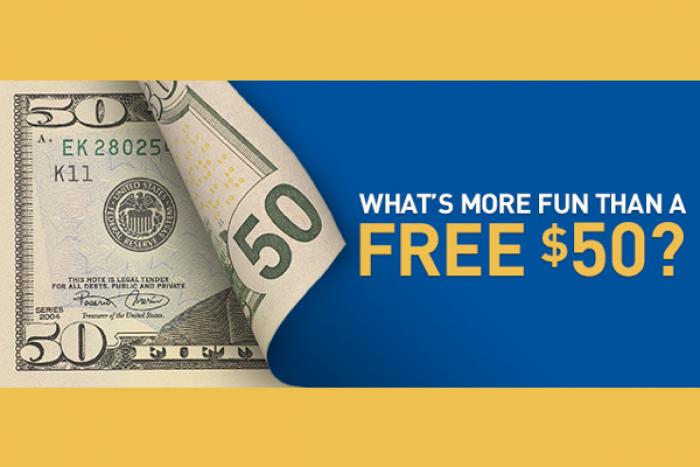 What's more fun than a free $50? Sign up for eStatements