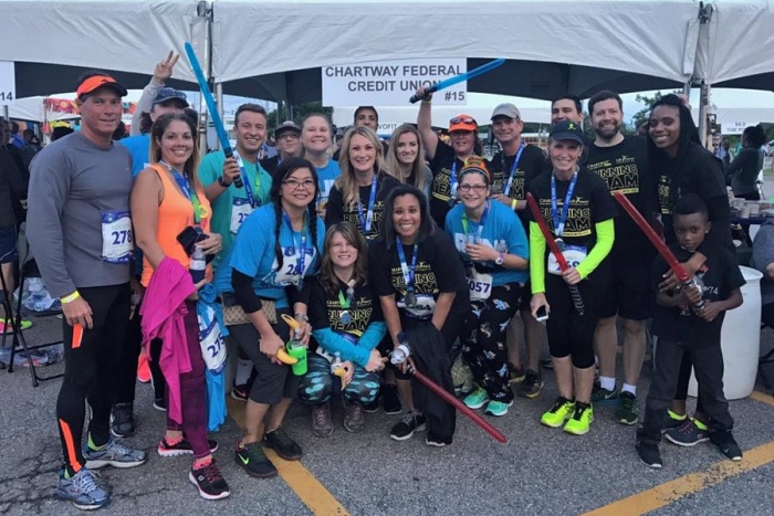 Chartway Running Team at the J&A Corporate 5K on May 4, 2017