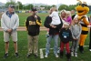 Utah Bees game — onfield presentation with Chartway and Make-A-Wish