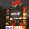 Utah Bee's scoreboard with Chartway logo onscreen at Smith's Ballpark