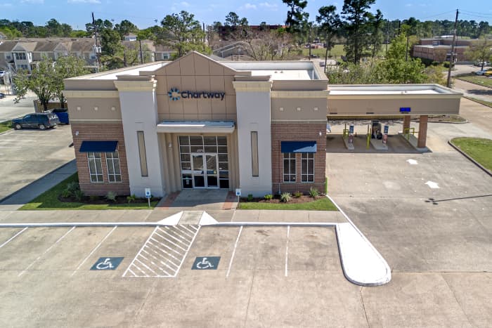 Brown Chartway Credit Union building located in Champion Texas