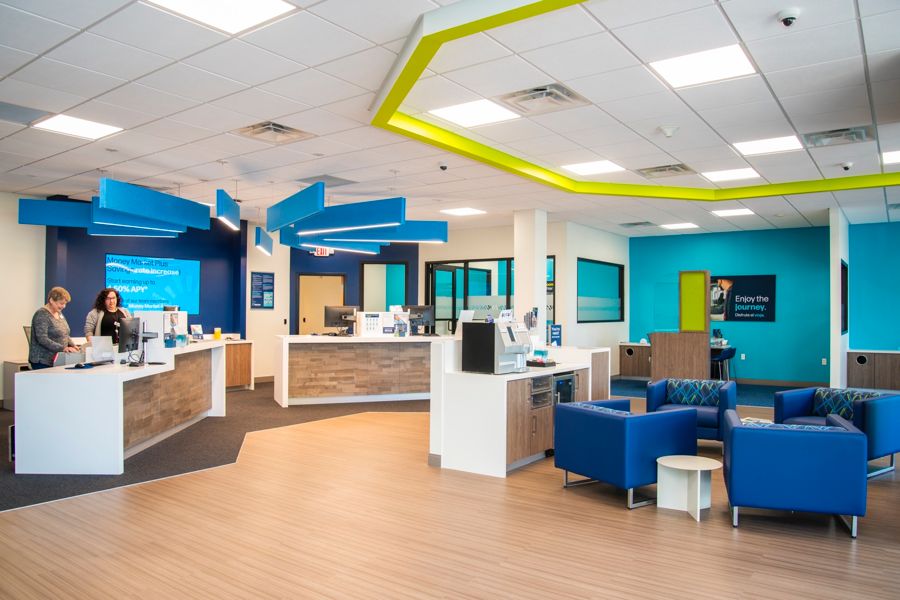 Interior of Ferrell Branch of Chartway Credit Union