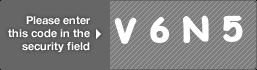 captcha code for visual authentication  letter V number 6 letter N number 5