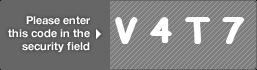captcha code for visual authentication  letter V number 4 letter T number 7