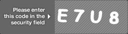 captcha code for visual authentication  letter E number 7 letter U number 8