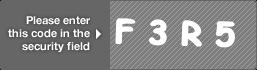 captcha code for visual authentication  letter F number 3 letter R number 5