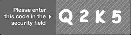 captcha code for visual authentication  letter Q number 2 letter K number 5