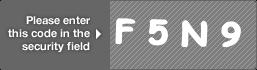 captcha code for visual authentication  letter F number 5 letter N number 9
