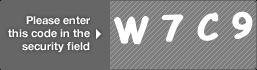 captcha code for visual authentication  letter W number 7 letter C number 9