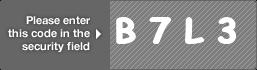 captcha code for visual authentication  letter B number 7 letter L number 3