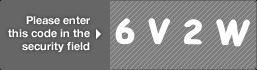 captcha code for visual authentication  number 6 letter V number 2 letter W