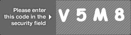 captcha code for visual authentication  letter V number 5 letter M number 8