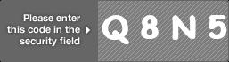 captcha code for visual authentication  letter Q number 8 letter N number 5