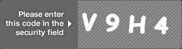 captcha code for visual authentication  letter V number 9 letter H number 4