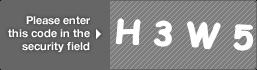 captcha code for visual authentication  letter H number 3 letter W number 5