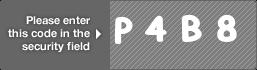 captcha code for visual authentication  letter P number 4 letter B number 8