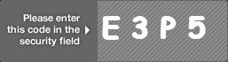 captcha code for visual authentication  letter E number 3 letter P number 5