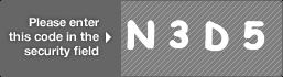 captcha code for visual authentication  letter N number 3 letter D number 5