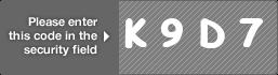 captcha code for visual authentication  letter K number 9 letter D number 7
