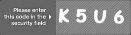 captcha code for visual authentication  letter K number 5 letter U number 6