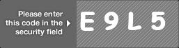 captcha code for visual authentication  letter E number 9 letter L number 5