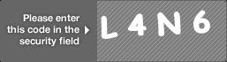 captcha code for visual authentication  letter L number 4 letter N number 6