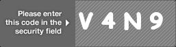 captcha code for visual authentication  letter V number 4 letter N number 9