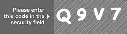 captcha code for visual authentication  letter Q number 9 letter V number 7