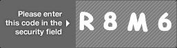 captcha code for visual authentication  letter R number 8 letter M number 6