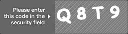 captcha code for visual authentication  letter Q number 8 letter T number 9