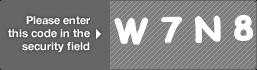 captcha code for visual authentication  letter W number 7 letter N number 8
