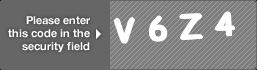 captcha code for visual authentication  letter V number 6 letter Z number 4