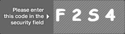 captcha code for visual authentication  letter F number 2 letter S number 4