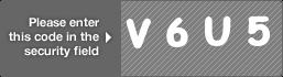 captcha code for visual authentication  letter V number 6 letter U number 5