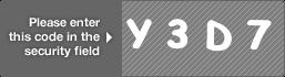 captcha code for visual authentication  letter Y number 3 letter D number 7