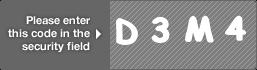 captcha code for visual authentication  letter D number 3 letter M number 4