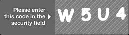 captcha code for visual authentication  letter W number 5 letter U number 4