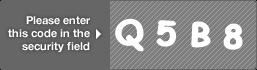 captcha code for visual authentication  letter Q number 5 letter B number 8