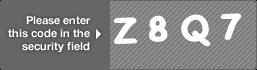 captcha code for visual authentication  letter Z number 8 letter Q number 7