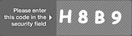 captcha code for visual authentication  letter H number 8 letter B number 9
