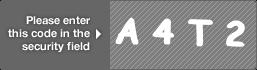 captcha code for visual authentication  letter A number 4 letter T number 2