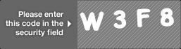 captcha code for visual authentication  letter W number 3 letter F number 8
