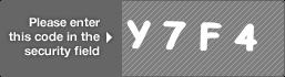 captcha code for visual authentication  letter Y number 7 letter F number 4