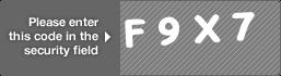 captcha code for visual authentication  letter F number 9 letter X number 7