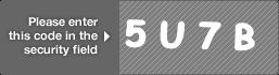 captcha code for visual authentication  number 5 letter U number 7 letter B