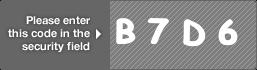 captcha code for visual authentication  letter B number 7 letter D number 6